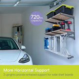 Angel Sar 3-Tier Heavy Duty Lumber Storage Rack with Fully Adjustable Arms, Holds Up to 720 lbs.