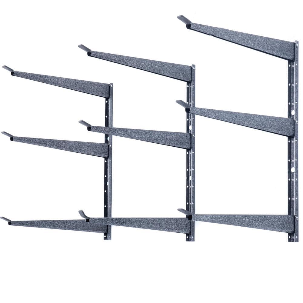 Angel Sar 3-Tier Heavy Duty Lumber Storage Rack with Fully Adjustable Arms, Holds Up to 720 lbs.