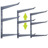 Angel Sar 3-Tier Heavy Duty Lumber Storage Rack with Fully Adjustable Arms, Holds Up to 720 lbs.