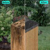 Angel Sar 3.5 in. x 3.5 in. Wood Fence Post Caps, PP Plastic Water-Proof UV-Proof, Keep Post from Cracking and Rotting (48-Pack)