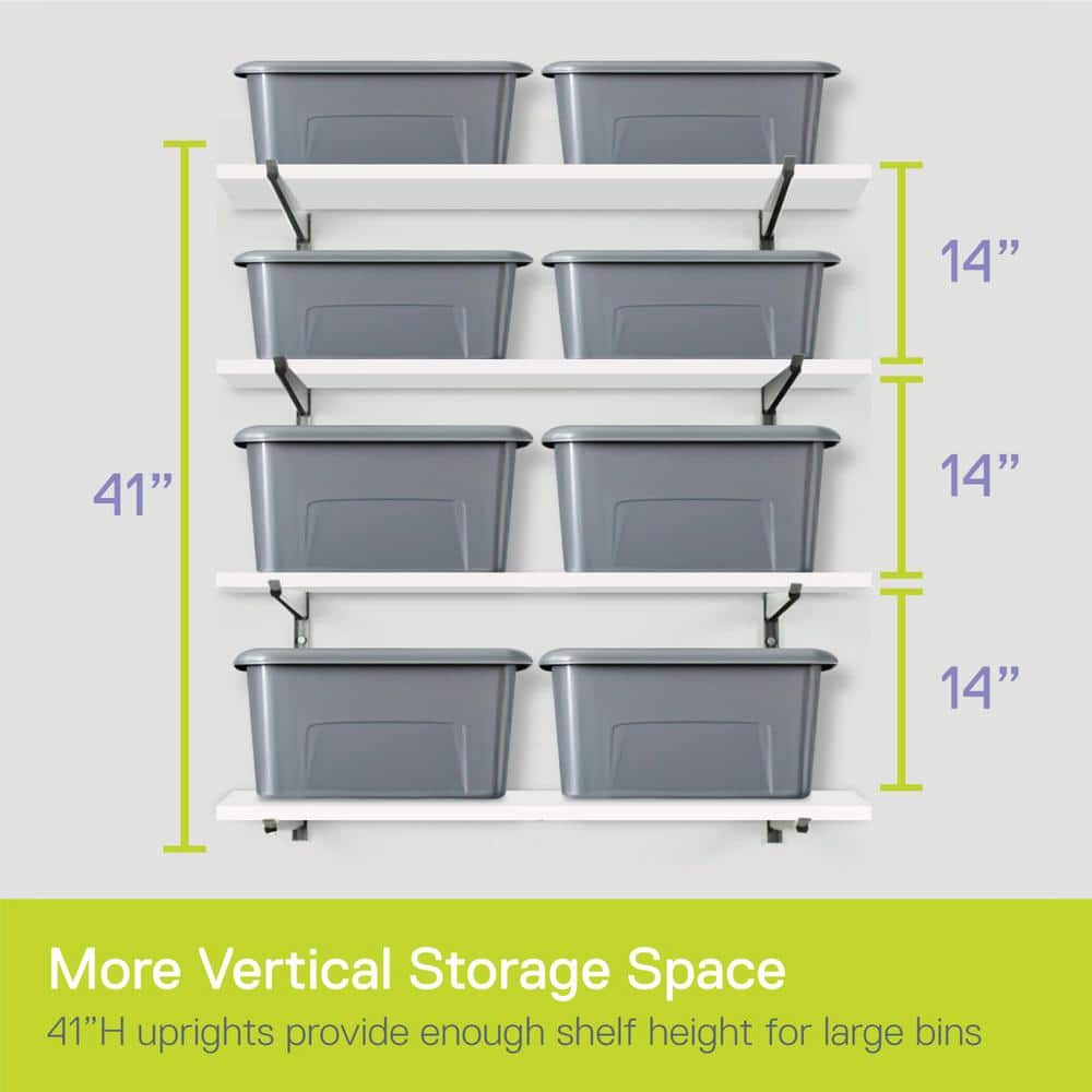 Angel Sar Heavy Duty 4-Tier Lumber Storage Rack with Fully Adjustable Arms, Holds Up to 640 lbs.