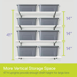 Angel Sar Heavy Duty 4-Tier Lumber Storage Rack with Fully Adjustable Arms, Holds Up to 640 lbs.