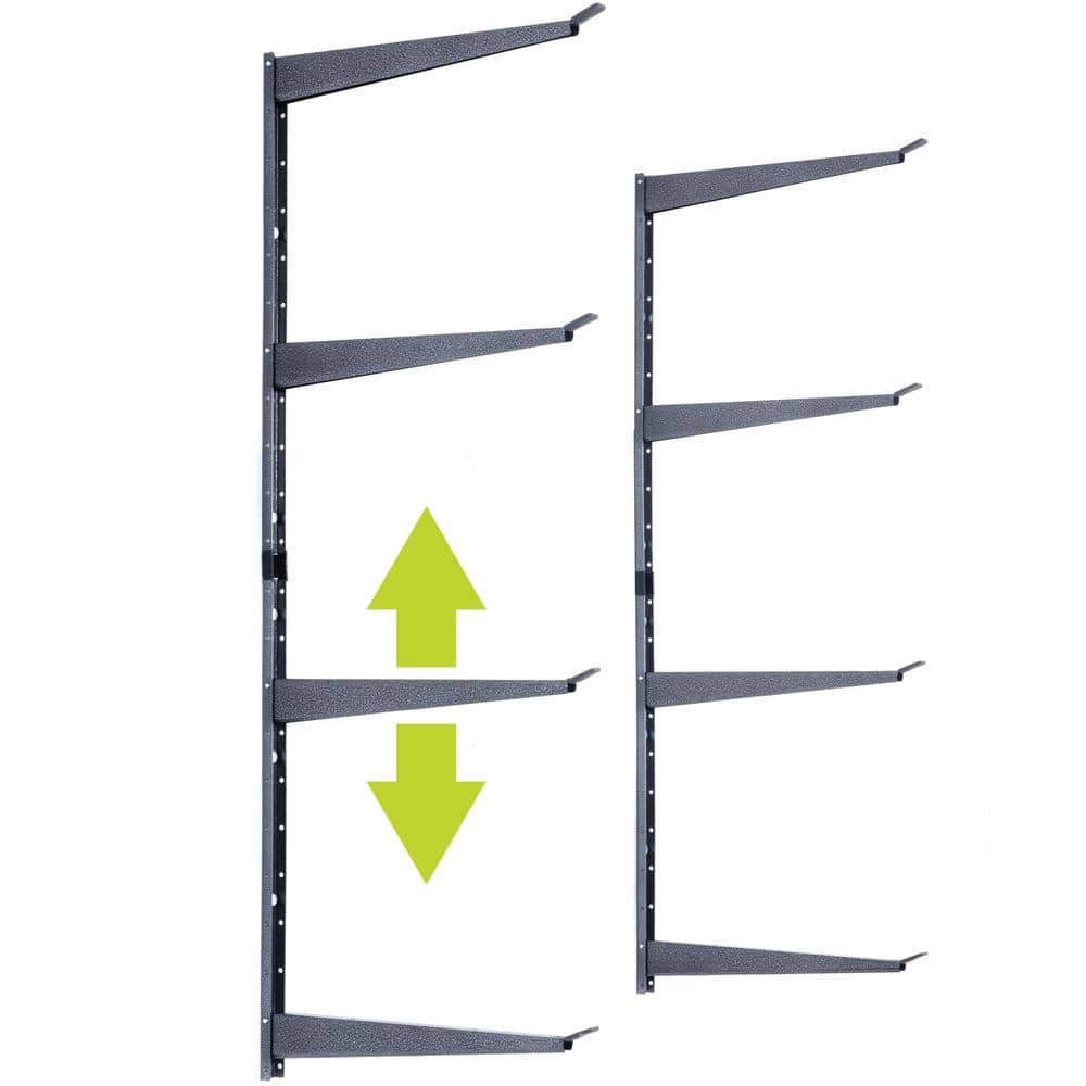 Angel Sar Heavy Duty 4-Tier Lumber Storage Rack with Fully Adjustable Arms, Holds Up to 640 lbs.