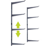 Angel Sar Heavy Duty 4-Tier Lumber Storage Rack with Fully Adjustable Arms, Holds Up to 640 lbs.