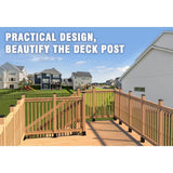Angel Sar 3.5 in. x 3.5 in. Wood Fence Post Caps, PP Plastic Water-Proof UV-Proof, Keep Post from Cracking and Rotting (24-Pack)