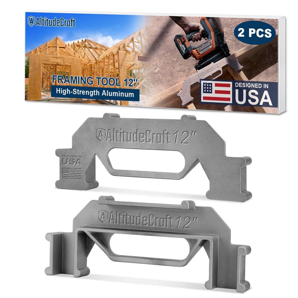 Angel Sar 12 in. Framing Tools, Stud Framing Jig Lumber Accessories for 12 in. On-Center Precision Wall (2-Piece Set)