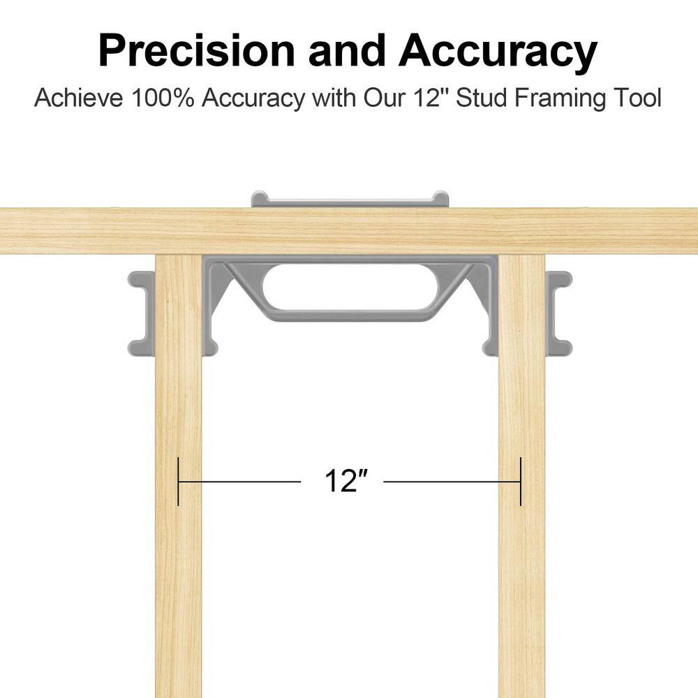 Angel Sar 12 in. Framing Tools, Stud Framing Jig Lumber Accessories for 12 in. On-Center Precision Wall (2-Piece Set)