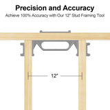 Angel Sar 12 in. Framing Tools, Stud Framing Jig Lumber Accessories for 12 in. On-Center Precision Wall (2-Piece Set)