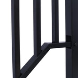 Angel Sar 66 in. H x 47 in. W Black Wrought Iron Handrails, Outdoor Stair Railing Kit for 3 Steps or 4 Steps