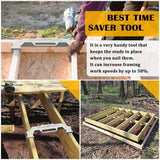 Angel Sar 16 in. On-Center Stud Layout Tool, 100% Cast Aluminum Framing Spacing Tool for Framing Wall