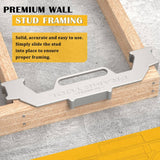 Angel Sar 16 in. On-Center Stud Layout Tool, 100% Cast Aluminum Framing Spacing Tool for Framing Wall