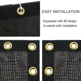 Angel Sar 4 ft. x 50 ft. Black Heavy-Duty Fencing Mesh Shade Net Cover, Polyethylene Fence Privacy Screen
