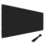 Angel Sar 4 ft. x 50 ft. Black Heavy-Duty Fencing Mesh Shade Net Cover, Polyethylene Fence Privacy Screen
