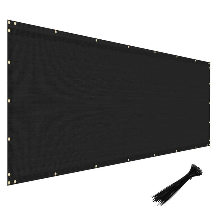 Angel Sar 4 ft. x 50 ft. Black Heavy-Duty Fencing Mesh Shade Net Cover, Polyethylene Fence Privacy Screen