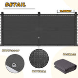 Angel Sar 3 x 10 ft. Charcoal Balcony Privacy Screen Fence Cover for Deck, Patio, Backyard, Outdoor Pool, Porch, Railing