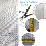 Angel Sar 2 Packs 12 in. x 24 in. 5 Mesh Completely Welded Wire Mesh 304 Stainless for DIY Burn Barrel BBQ Vent Filter