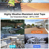 Angel Sar 6 in. x 50 ft. Flashing Deck Joist Butyl Tape, 4-Pack 2'' x 50' Joist Tape for Decking with Anti-Corrosion