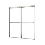 ANGELES HOME 50-54 in. W x 70 in. H Bypass Double Sliding Framed Shower Door with SGCC 1/4 in. Clear Tempered Glass, Chrome