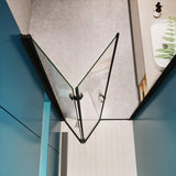 ANGELES HOME 34-35 3/8 in. W x 72 in. H Bi-Fold Semi-Frameless Shower Door in Matte Black Finish with 1/4 in. Tempered Clear Glass