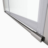 ANGELES HOME 34-35 3/8 in. W x 72 in. H Bi-Fold Semi-Frameless Shower Door in Chrome Finish with 1/4 in. Tempered Clear Glass