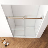 ANGELES HOME 56-60 in. W x 76 in. H Double Sliding Frameless Shower Door in Brushed Nickel Finish with Clear Glass and Buffer