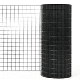 ANGELES HOME 2 ft. x 50 ft. 16-Gauge Black Vinyl Coated Welded Wire Mesh