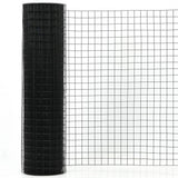 ANGELES HOME 3 ft. x 50 ft. 16-Gauge Black Vinyl Coated Welded Wire Mesh 1.5 in.