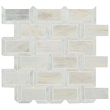 MSI Angora Framework 12 in. x 12 in. x 10mm Polished Marble Mesh-Mounted Mosaic Tile (10 sq. ft./Case)