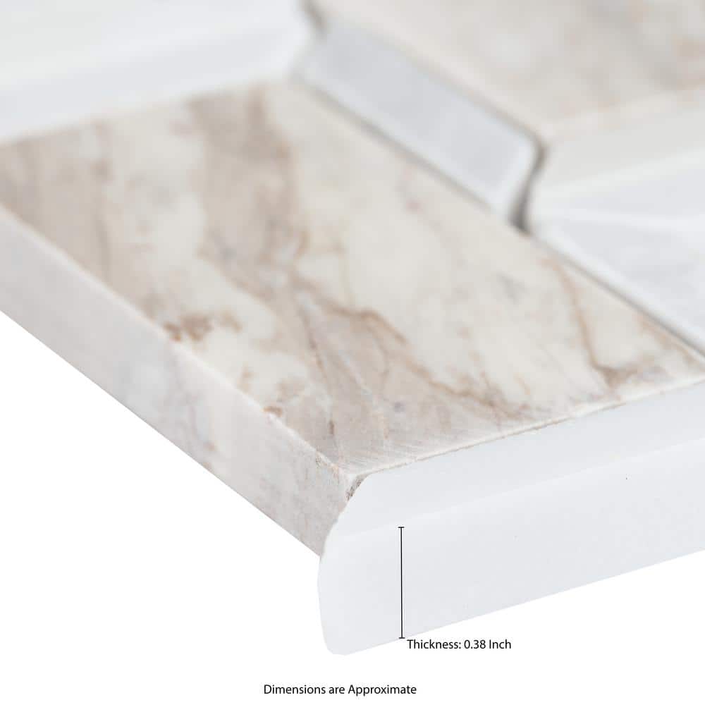 MSI Angora Framework 12 in. x 12 in. x 10mm Polished Marble Mesh-Mounted Mosaic Tile (10 sq. ft./Case)