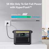 Anker 1800W Output/2400W Peak SOLIX C1000 X Black Push Button Start LFP Battery Powered Generator for Home Backup,Outdoor Trip