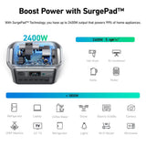 Anker 1800W Output/2400W Peak SOLIX C1000 X Black Push Button Start LFP Battery Powered Generator for Home Backup,Outdoor Trip