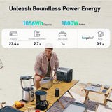 Anker 1800W Output/2400W Peak SOLIX C1000 X Black Push Button Start LFP Battery Powered Generator for Home Backup,Outdoor Trip