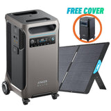 Anker 6000W Output/9000W Peak SOLIX F3800 Push Button Start All-in-one Power Station w/ 1 400W Solar Panel for Home/RV Backup