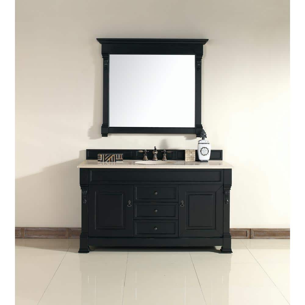 James Martin Vanities Brookfield 47.2" x 41.3" Antique Black Vanity Mirror