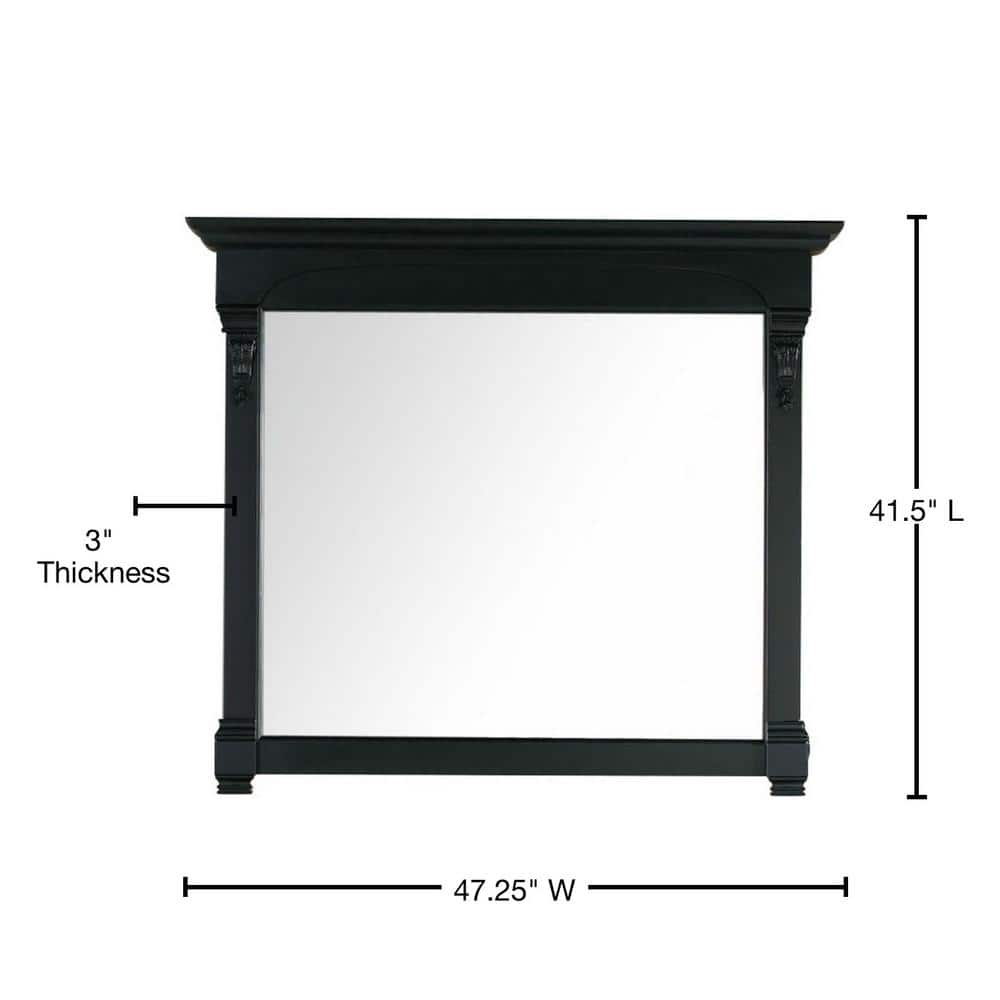 James Martin Vanities Brookfield 47.2" x 41.3" Antique Black Vanity Mirror
