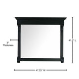 James Martin Vanities Brookfield 47.2" x 41.3" Antique Black Vanity Mirror