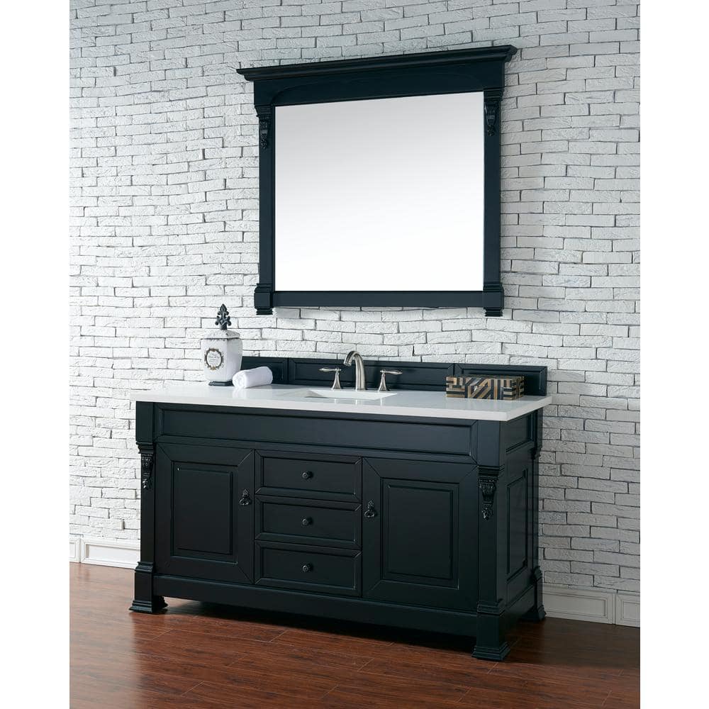 James Martin Vanities Brookfield 47.2" x 41.3" Antique Black Vanity Mirror