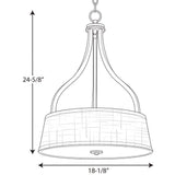 Progress Lighting Arden Collection 3-Light Antique Bronze Chandelier