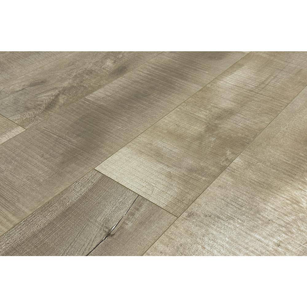 Montserrat Summa Antique Pearl 14 mm T x 7.75 in. W HDF Waterproof AC5 Click Lock Laminate Wood Flooring (23.09 sq. ft./case)