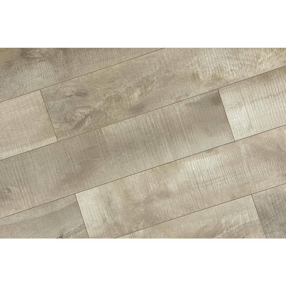 Montserrat Summa Antique Pearl 14 mm T x 7.75 in. W HDF Waterproof AC5 Click Lock Laminate Wood Flooring (23.09 sq. ft./case)