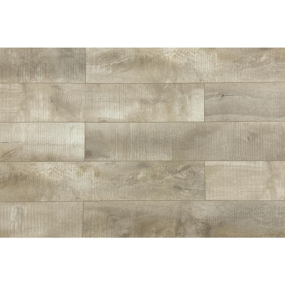 Montserrat Summa Antique Pearl 14 mm T x 7.75 in. W HDF Waterproof AC5 Click Lock Laminate Wood Flooring (23.09 sq. ft./case)