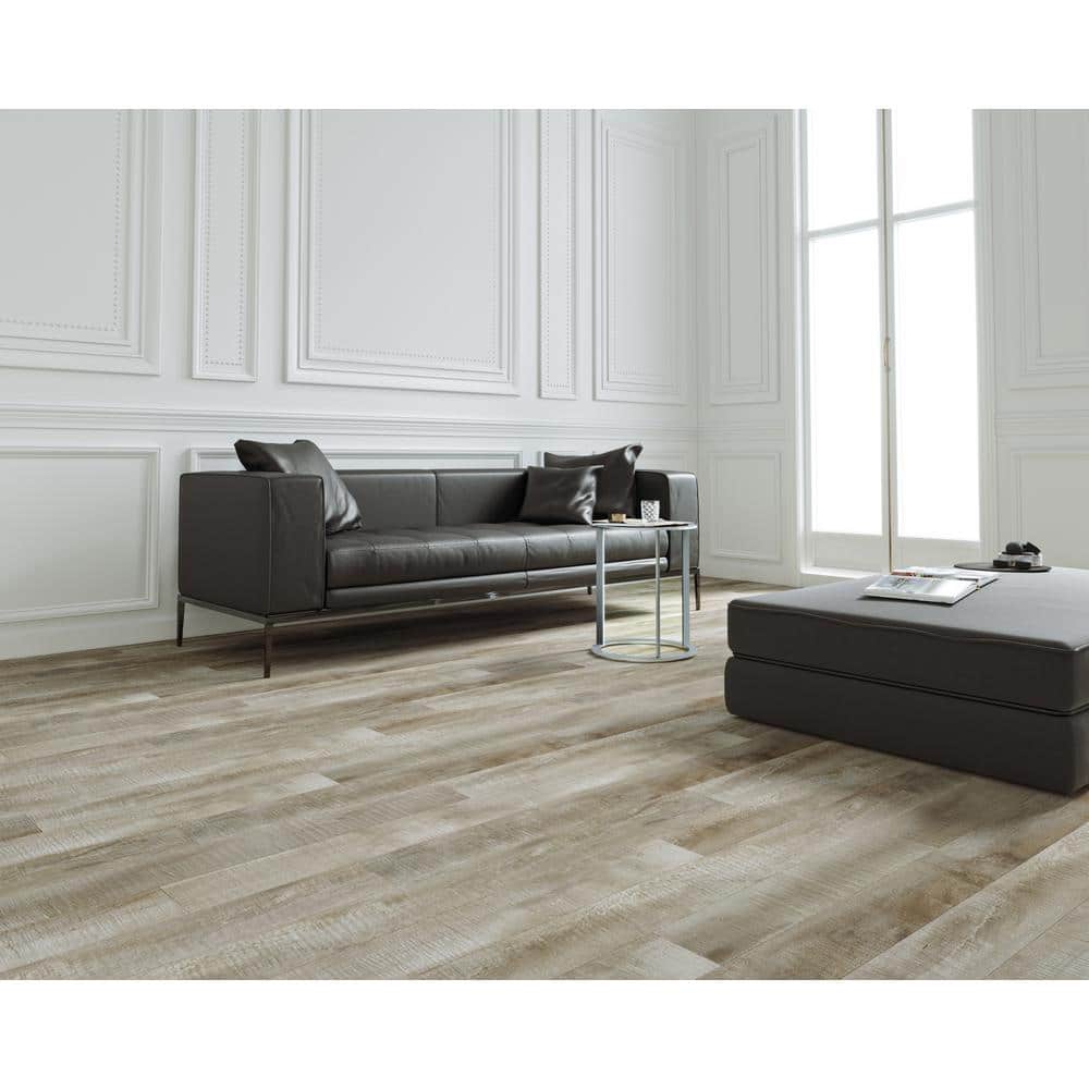 Montserrat Summa Antique Pearl 14 mm T x 7.75 in. W HDF Waterproof AC5 Click Lock Laminate Wood Flooring (23.09 sq. ft./case)