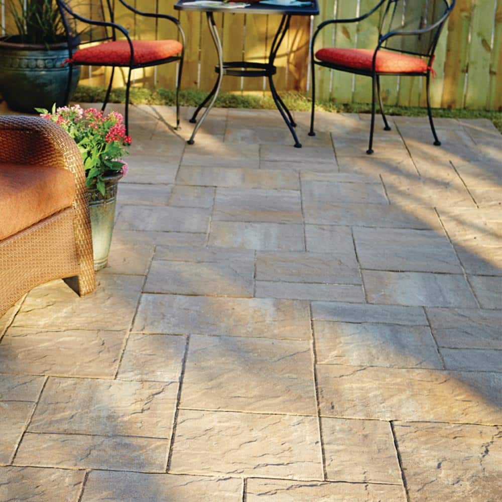 Pavestone Panorama Demi 3-pc 7.75 in. x 7.75 in. x 2.25 in. Antique Pewter Concrete Paver (240 Pcs. / 103 Sq. ft. / Pallet)