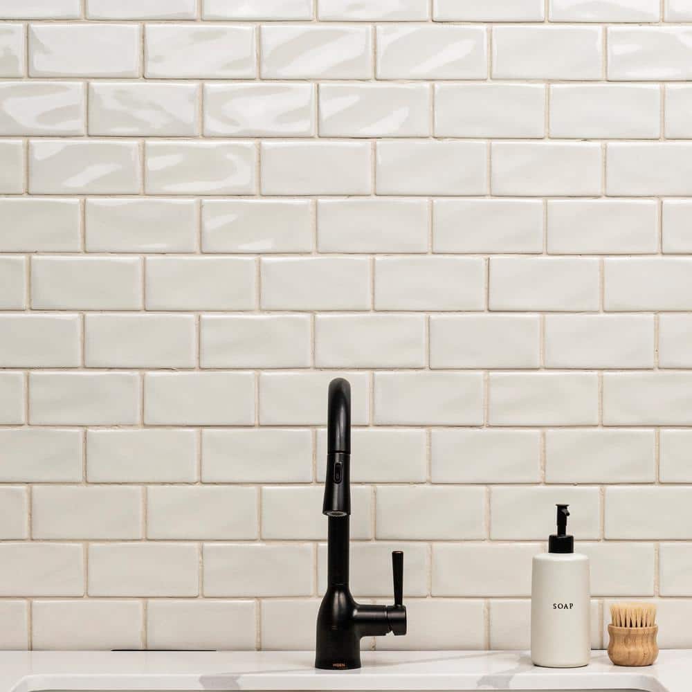 MSI Antique White 3 in. x 6 in. Handcrafted Glossy Ceramic Subway Wall Tile (1 sq. ft. / Case)