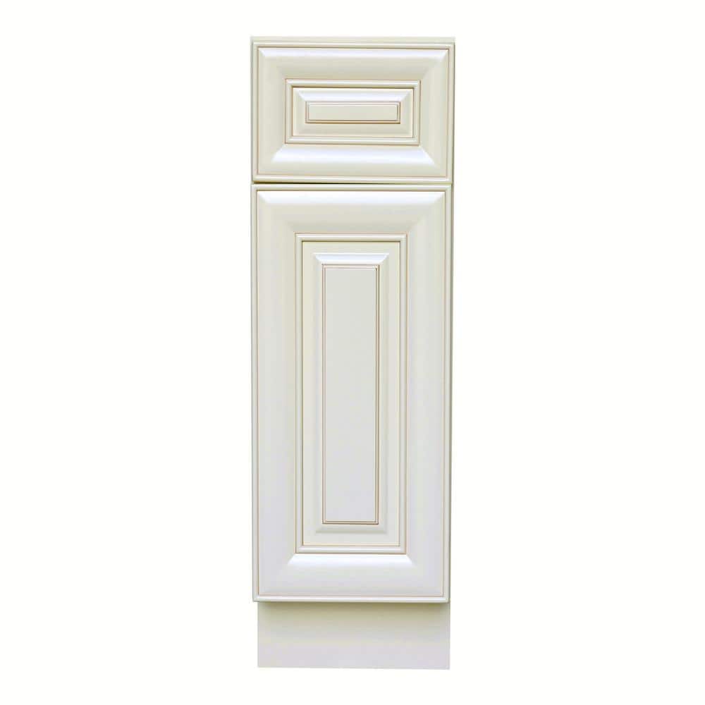 Plywell Ready to Assemble 21x34.5x24 in. Base Cabinet with 1 Door and 1 Drawer in Antique White