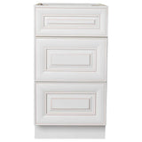 Plywell Ready to Assemble 12x34.5x24 in. Base Drawer with 1 Standard Drawer with 2 Deep Drawers in Antique White