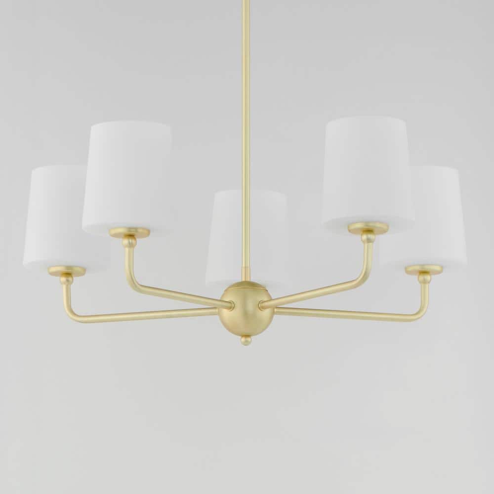 Maxim Lighting Bristol 5-Light Brass Chandelier, 34 in. Wide