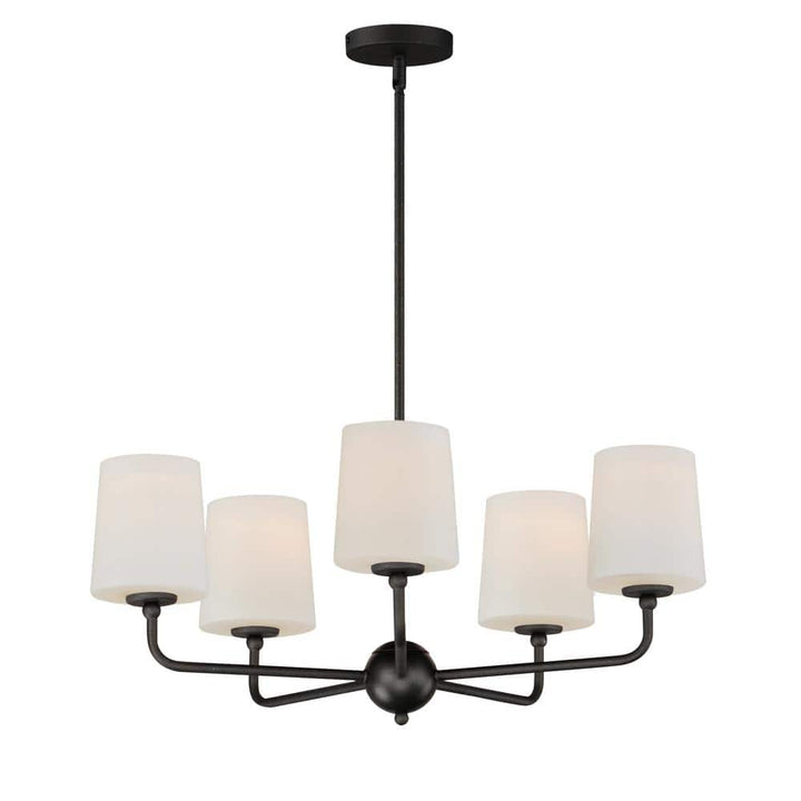 Maxim Lighting Bristol 5-Light Black Chandelier, 34 in. Wide