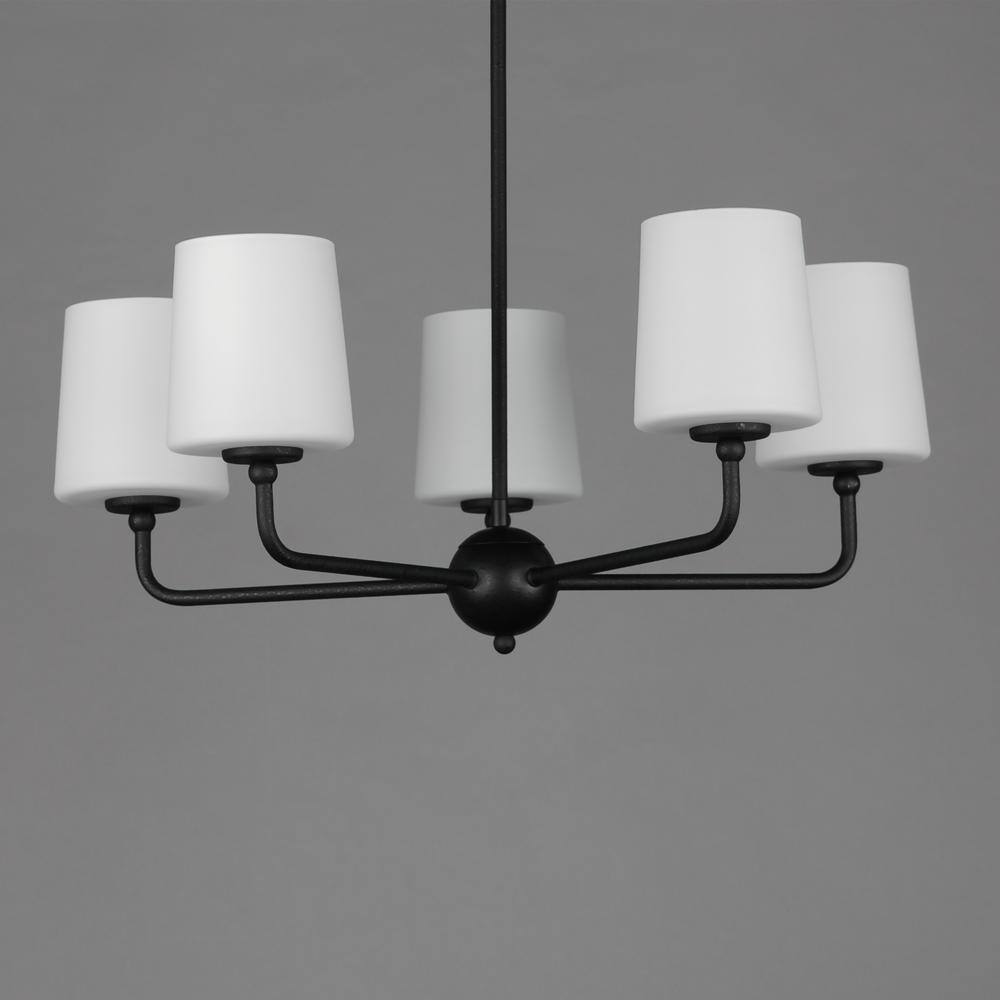 Maxim Lighting Bristol 5-Light Black Chandelier, 34 in. Wide