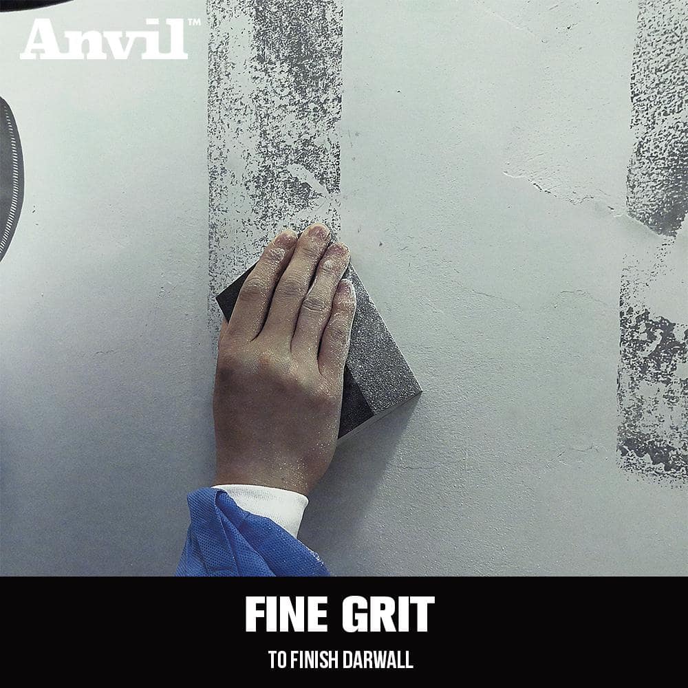 Anvil 3.5 in. x 4.875 in. x 1 in. 150 Grit Fine Drywall Sanding Sponge (4-Pack)